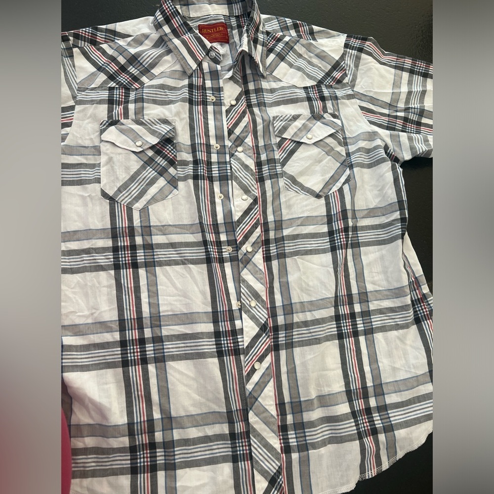 Rustler by Wrangler Western Pearl Snap Shirt – XL / XXL (XLong) - Picture 4 of 16